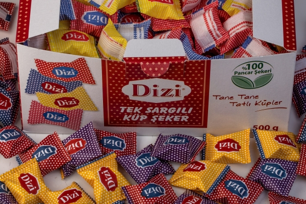 Dizi Tek Sargılı Küp Şeker 500 gr